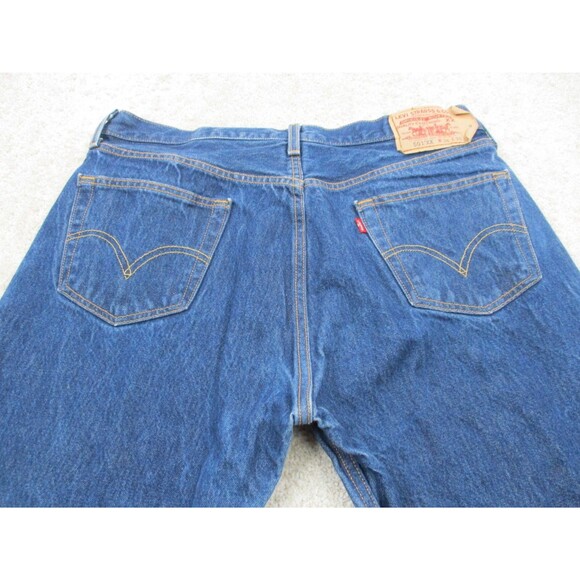 Levis 501xx Jeans Mens 36 Blue Denim Straight Leg Button Fly Cotton Casual 36x33 - Picture 4 of 16